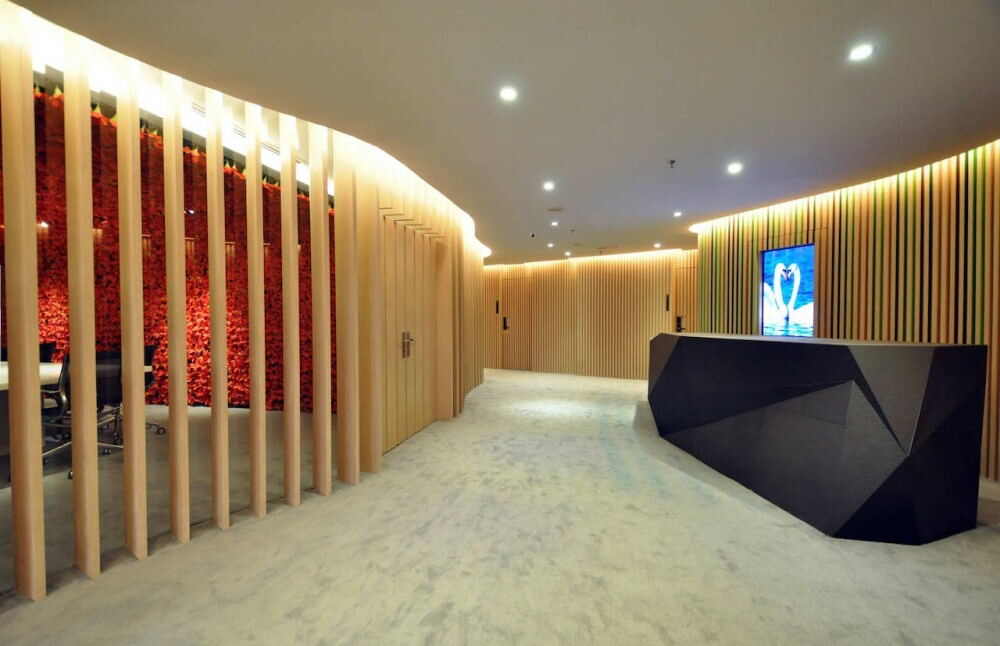 企业前台装饰设计效果图