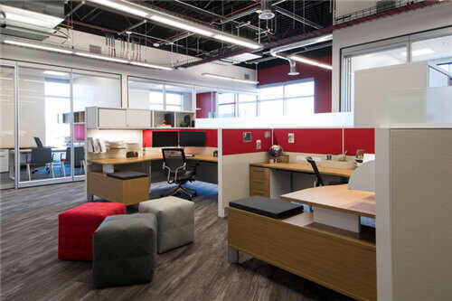 2019时尚简约风格员工办公室装修图