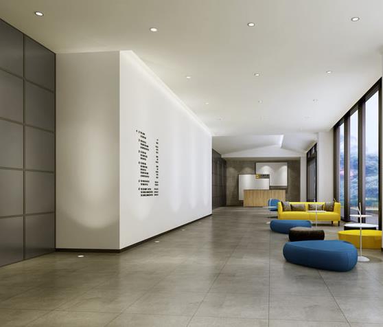 极简主义办公室前台设计