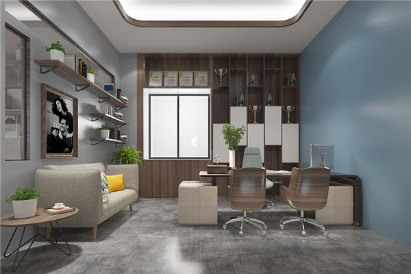 轻奢风董事长办公室装修