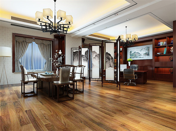 45平新中式总经理办公室装修